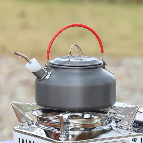 户外咖啡壶野外餐具套锅炊具锅具用品露营烧水壶茶壶便携0.8L1.2L