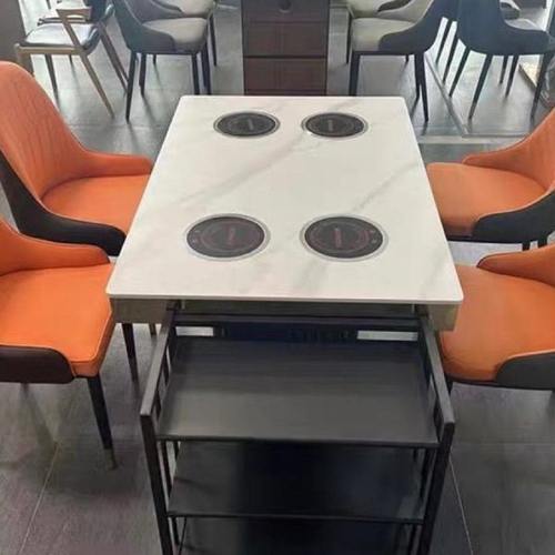 新大理石岩板电磁炉一体火锅海鲜自助一人一锅朱富贵同款串串厂家