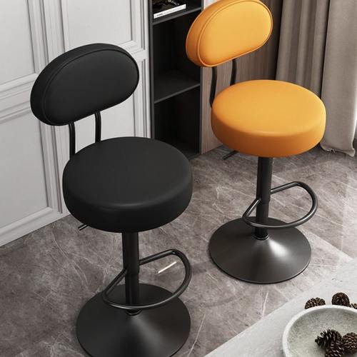 吧台椅子靠背大工凳升降椅高脚凳酒吧美容院美发圆凳家用理发转椅