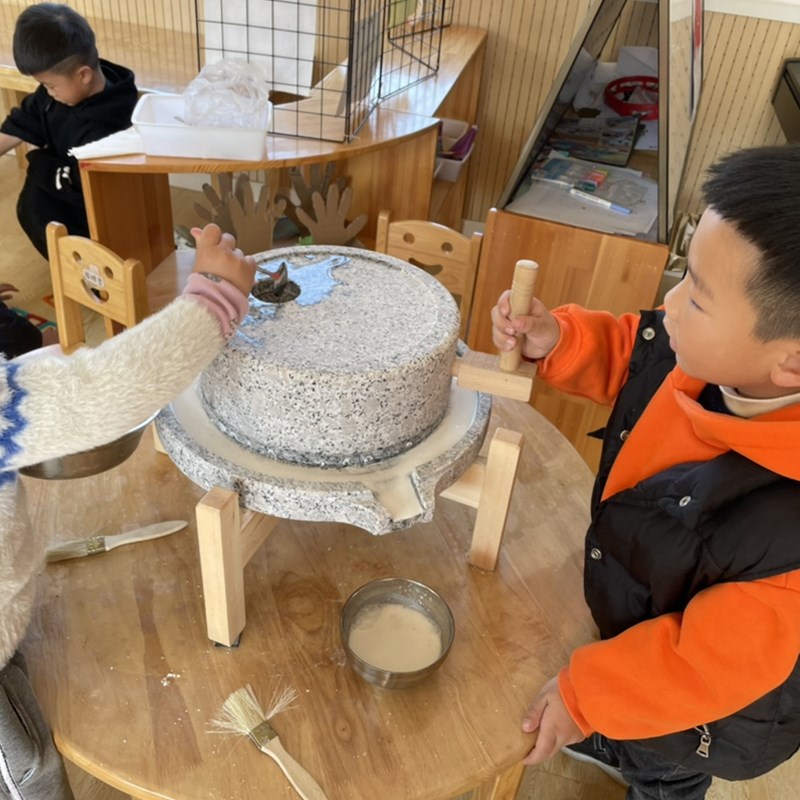 石磨 幼儿园体验石磨p小石磨家用石磨豆浆豆腐幼儿园手动推磨盘