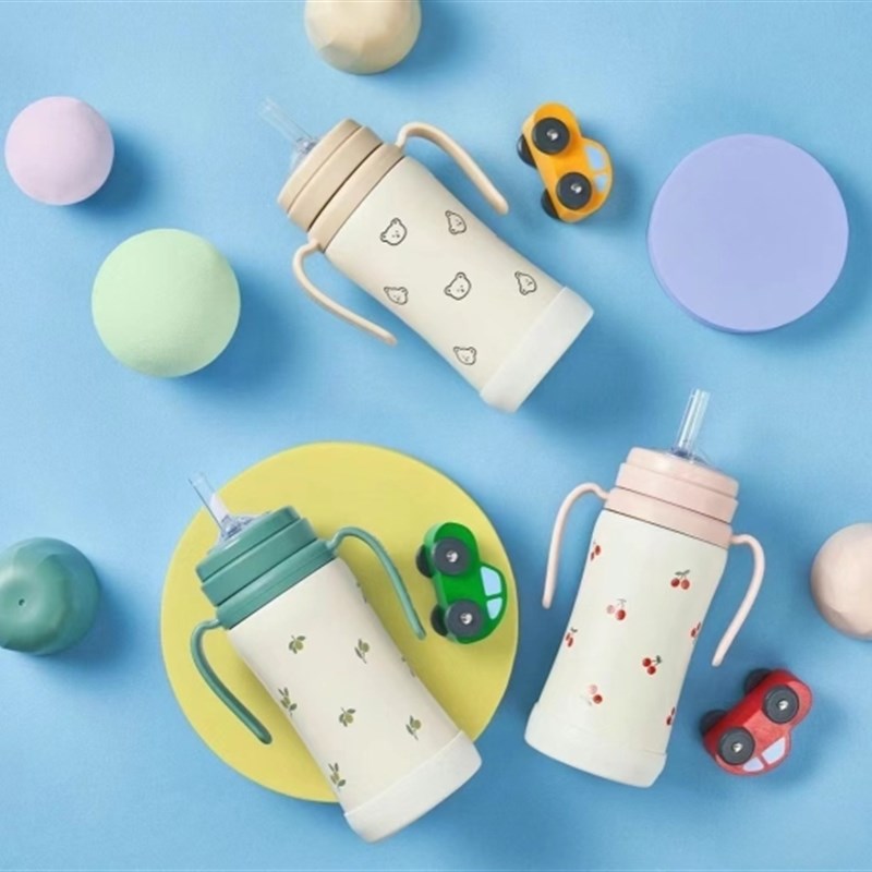 格罗咪咪保温杯吸管杯婴幼儿童不锈钢保温杯宝宝学饮杯喝奶瓶