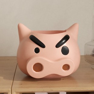 轻奢高级感肥嘟嘟左门卫笔筒收纳盒学生桌面办公室儿童男孩大容量