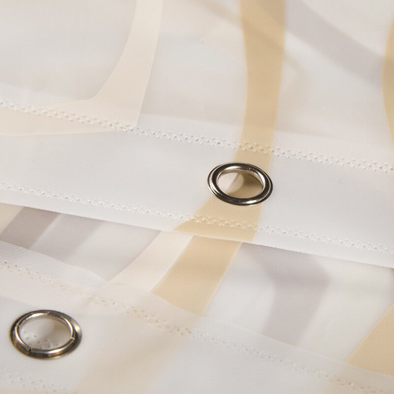 卫生间浴帘淋浴帘PEVA塑料防水防霉浴室隔断布帘门帘窗帘挂帘咖啡