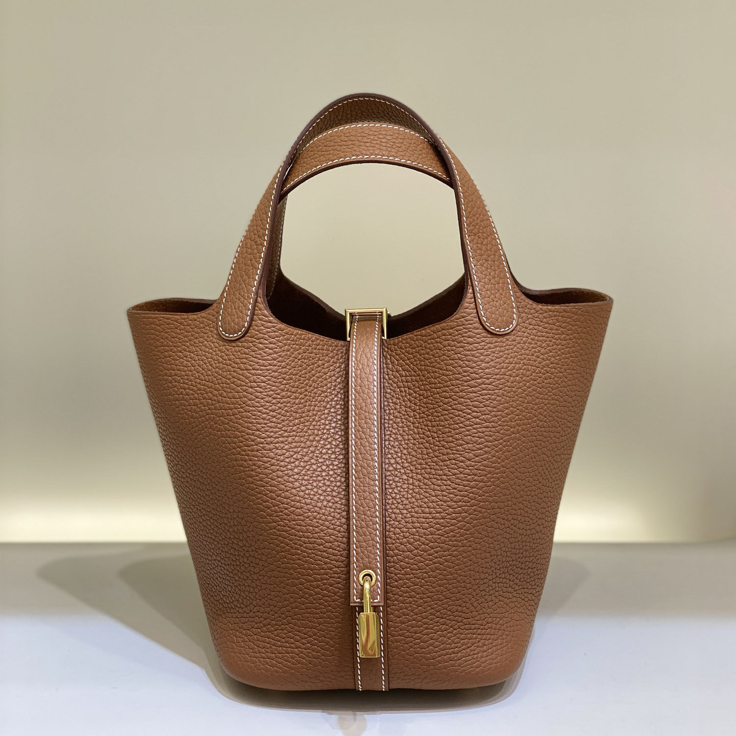 H家手缝蜡线菜篮子女包原厂TC牛皮Picotin18CM水桶包真皮手提包,箱包皮具/热销女包/男包,水桶包,淘宝优惠券,粉丝福利购,淘宝优惠卷