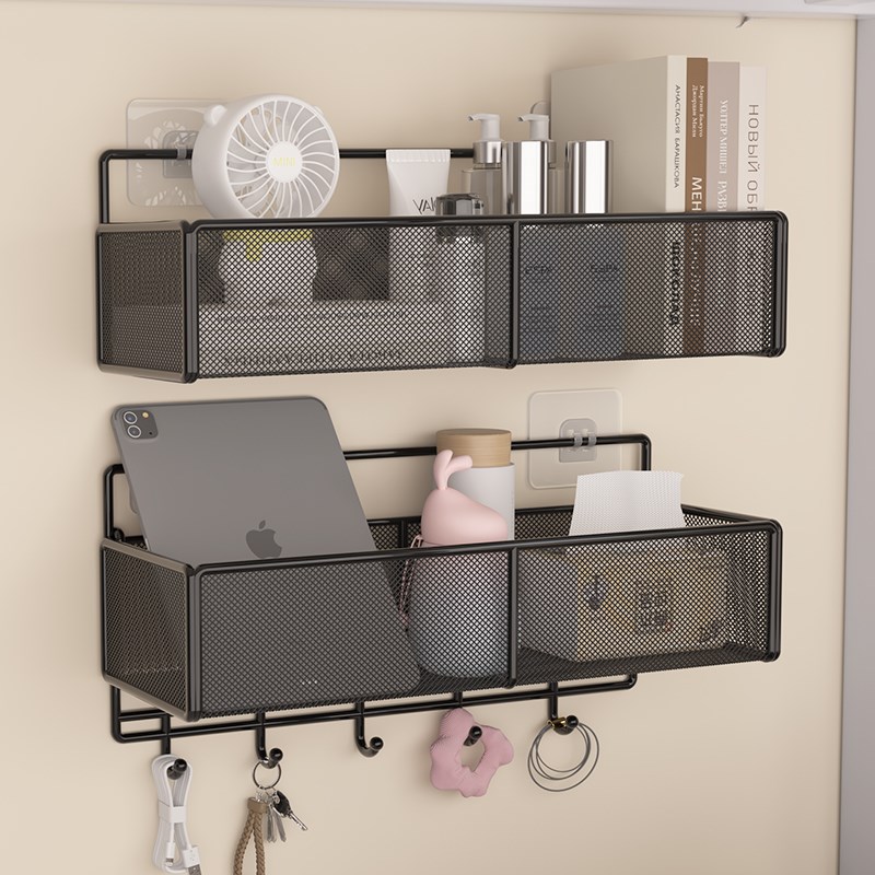 宿舍墙上置物架床头床上收纳架y子学生寝室好物免打孔上铺神器挂