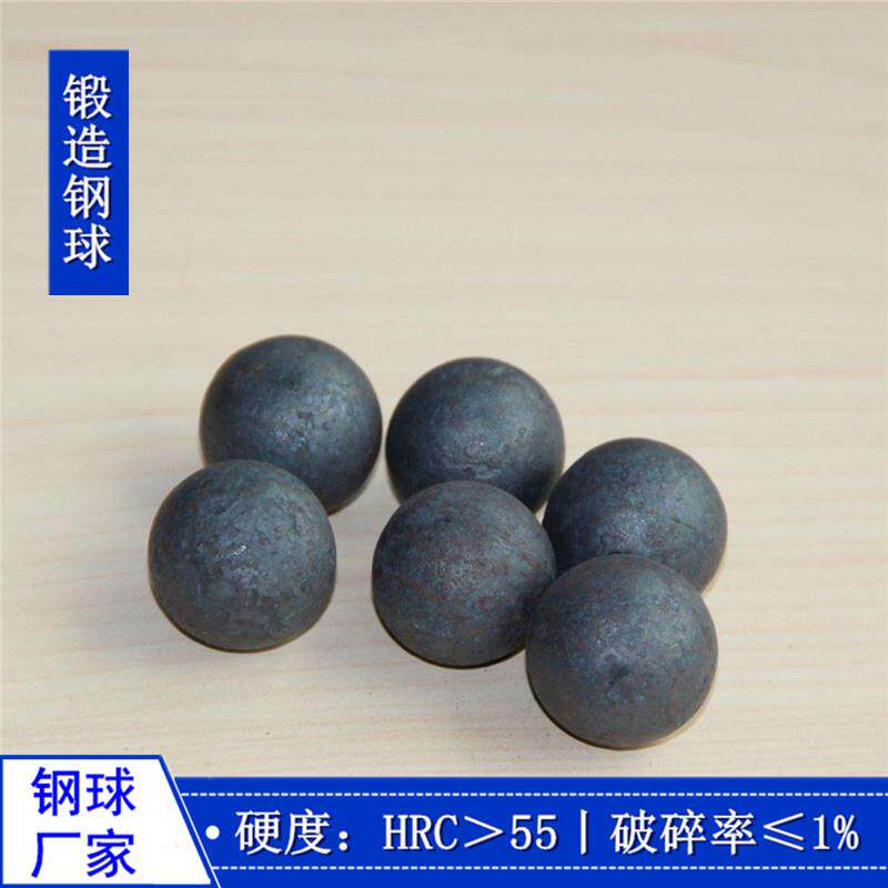 锻造钢球不破碎冲击韧性强80mm耐磨钢球不失圆锻打实心铁球
