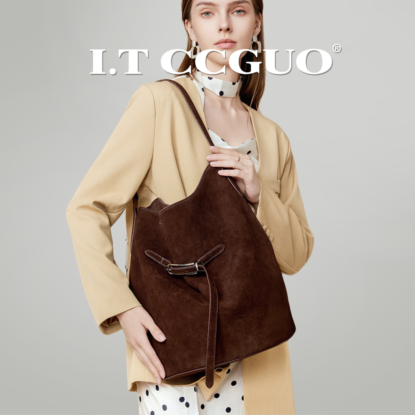 I.TCCGUO包包小众时尚单肩包头层牛皮大容量高级感手提真皮水桶包,箱包皮具/热销女包/男包,水桶包,淘宝优惠券,粉丝福利购,淘宝优惠卷