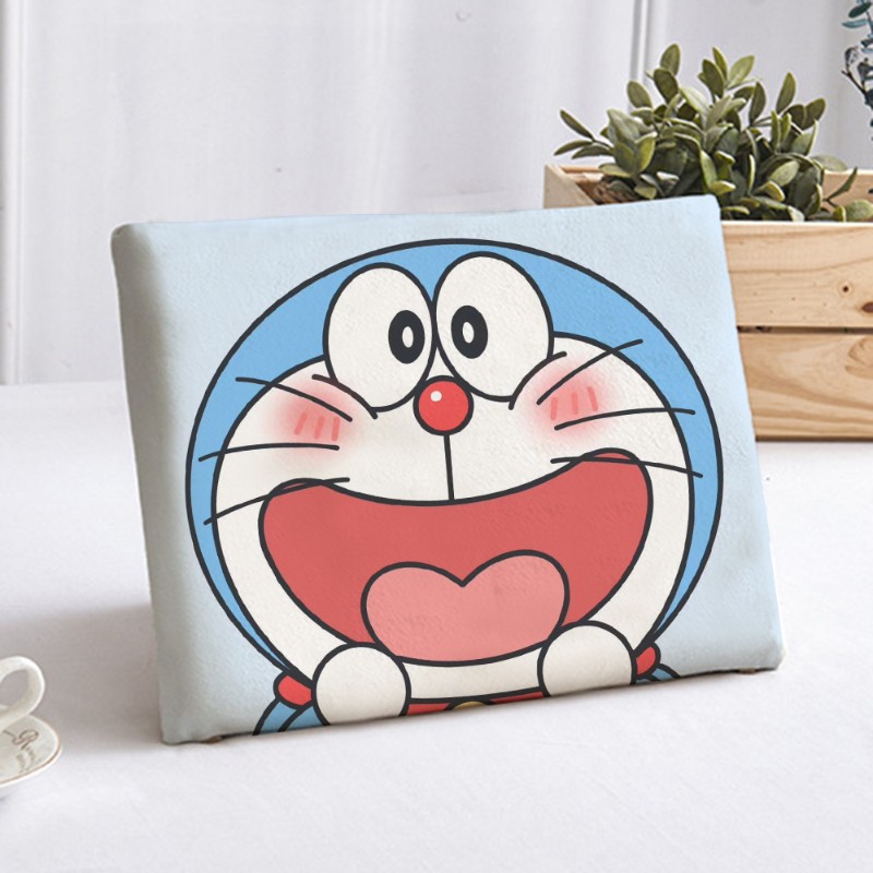 多啦A梦坐垫学生教室椅子凳子垫子记忆棉椅垫毛绒防W滑屁股垫定制