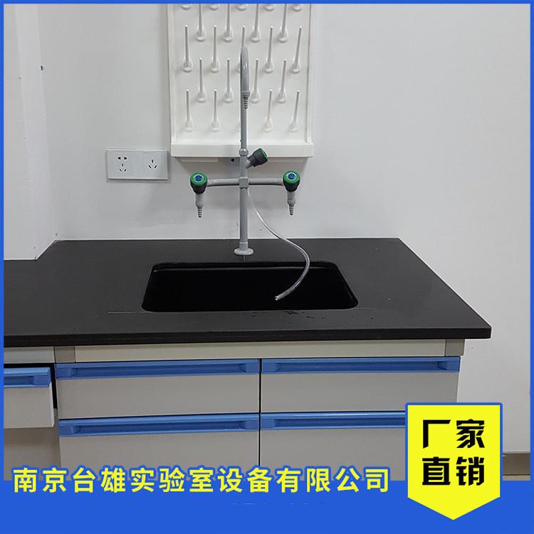 实验室专用全钢水槽台 厂家全钢水斗台 钢木边台操作台
