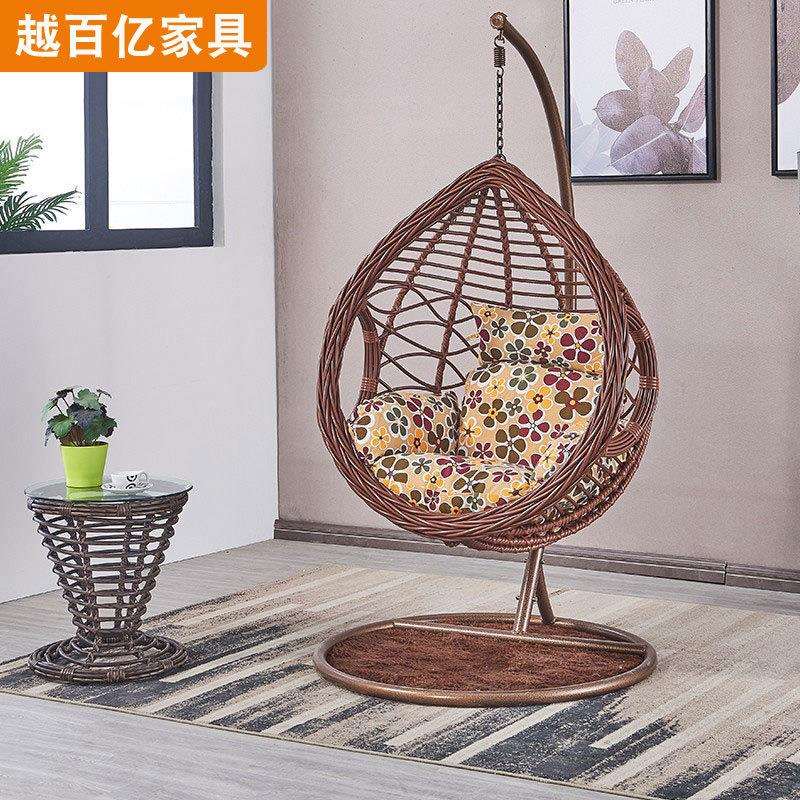阳台简约藤椅单人摇椅秋千家用懒人吊床室内休闲摇篮椅鸟巢吊椅