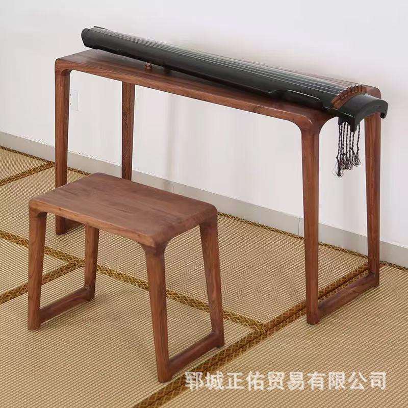简约仿古古琴桌凳榆木国学书法桌实木简约桌子小书桌古琴桌琴凳
