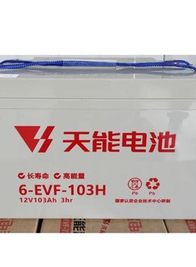 6-EVF-103A天能电池12V103Ah电动汽车洗地机环卫车叉车三轮车电瓶