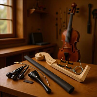 畅想乐器 大提成套配件 头 指板 轴子 拉板 微调 弦 1/4-4/4