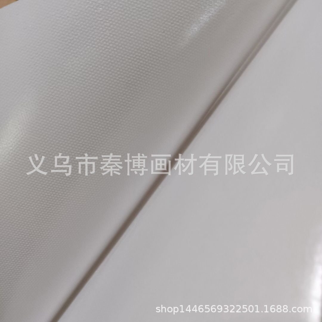 背胶弱溶剂高光化纤油画布自粘胶油性高清喷绘布厚实表面平整光亮