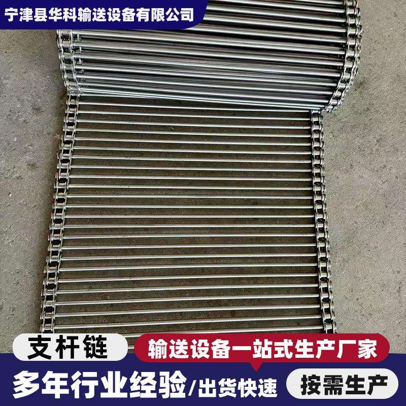不锈钢支轴链输送带食品串杆链条传动带滚杠式网带38.1节距支杆链