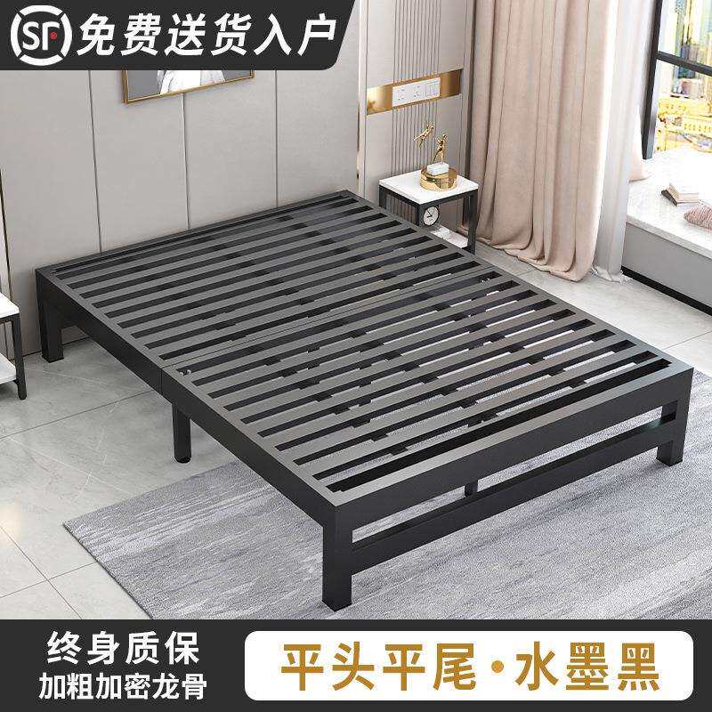 铁艺床双人床1.8出租屋儿童铁床现代简约1.5米加厚加固铁架单人床