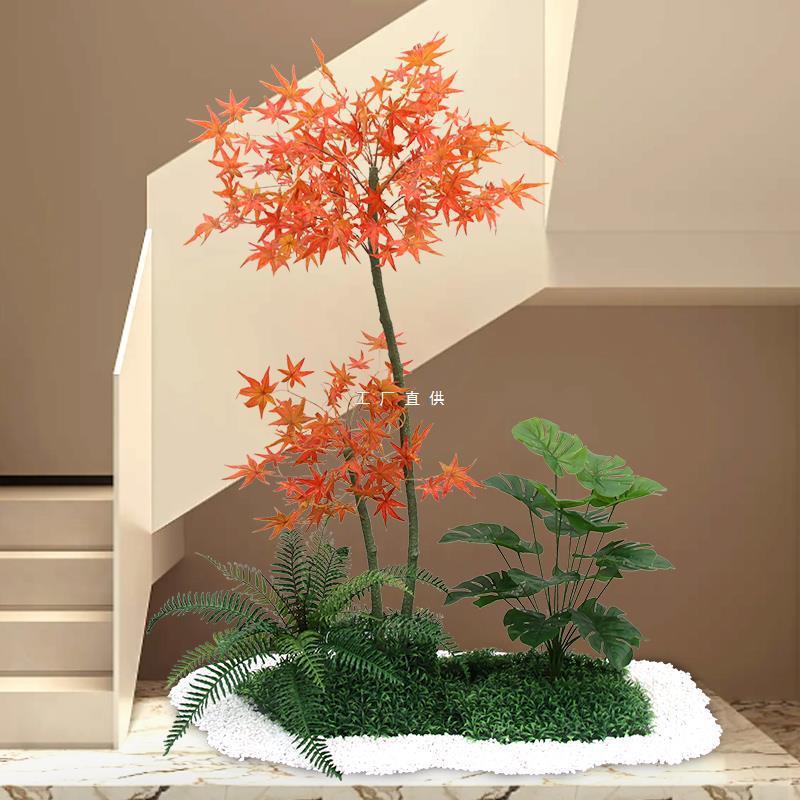 绿植造景组合阳台景观布置室内假植物橱窗装饰商城大型落地花