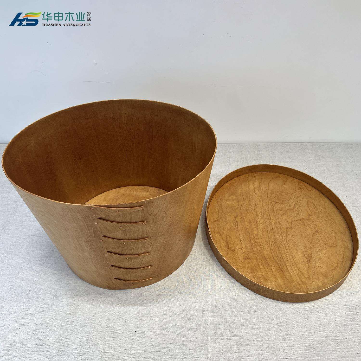 木制手工实木夏克盒椭圆大号储物收纳盒茶几床头柜装饰摆件木箱