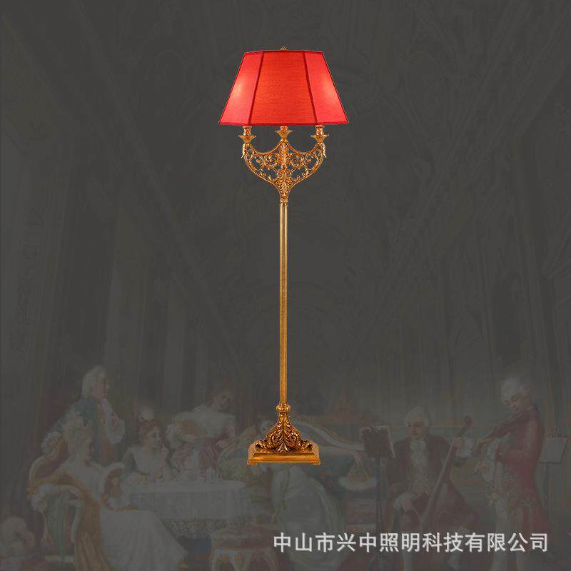 欧式落地台灯客厅书房卧室奢华复古法式落地灯立式宫廷别墅灯