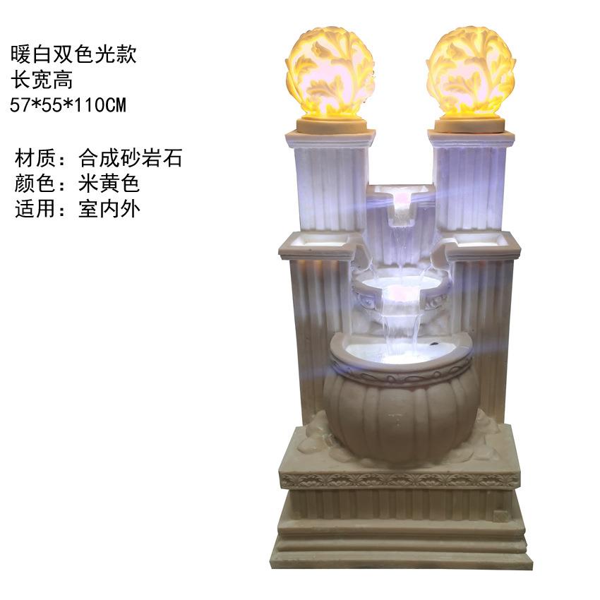 人造砂岩石欧式雕花靠墙玄关园林庭院阳台客厅水景流水摆件喷泉