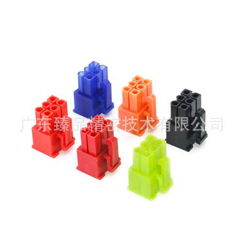 厂家供应MX4.2胶壳连接器 双排方6P半透明5557线对线2*3pin公胶壳