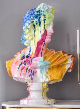 北欧轻奢人物雕像维纳斯大卫家居客厅装饰艺术品大型创意落地摆件