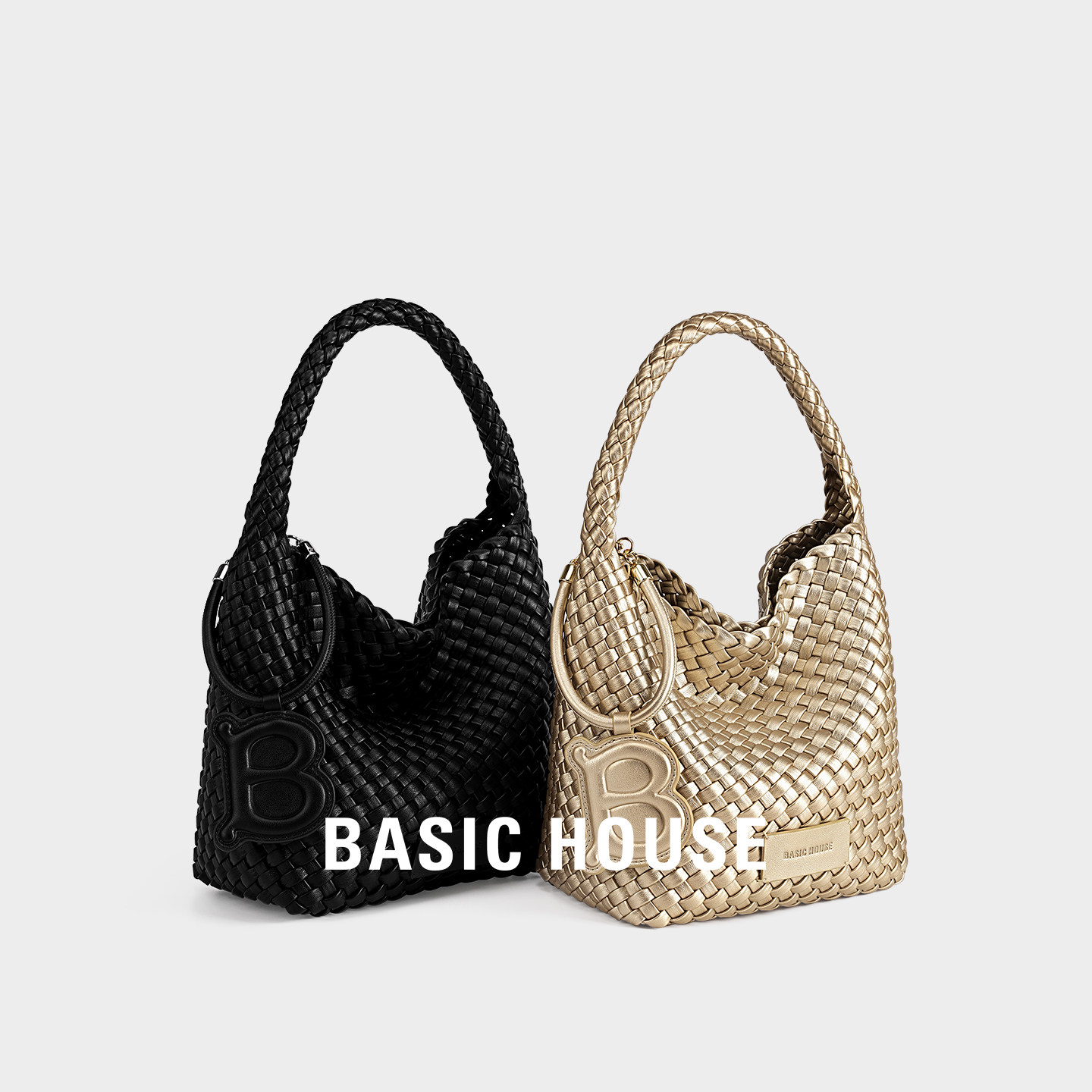 百家好编织水桶包女款2026年新款小众休闲单肩菜篮子包包手提包女