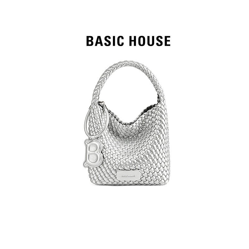 BasicHouse百家好手提小手拎女包休闲百搭水桶包菜篮子通勤包包