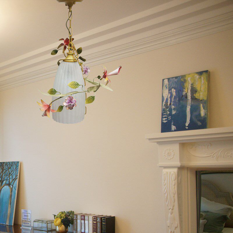 欧式铁艺玫瑰花长玻璃吊灯适用空间卧室阳台玄关过道楼梯口儿童房,家装灯饰光源,床头/玄关/吧台/过道吊灯,淘宝优惠券,粉丝福利购,淘宝优惠卷