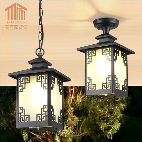 太阳能灯户外防水花园别墅走廊过道室外中式防古大门阳台凉亭吊灯