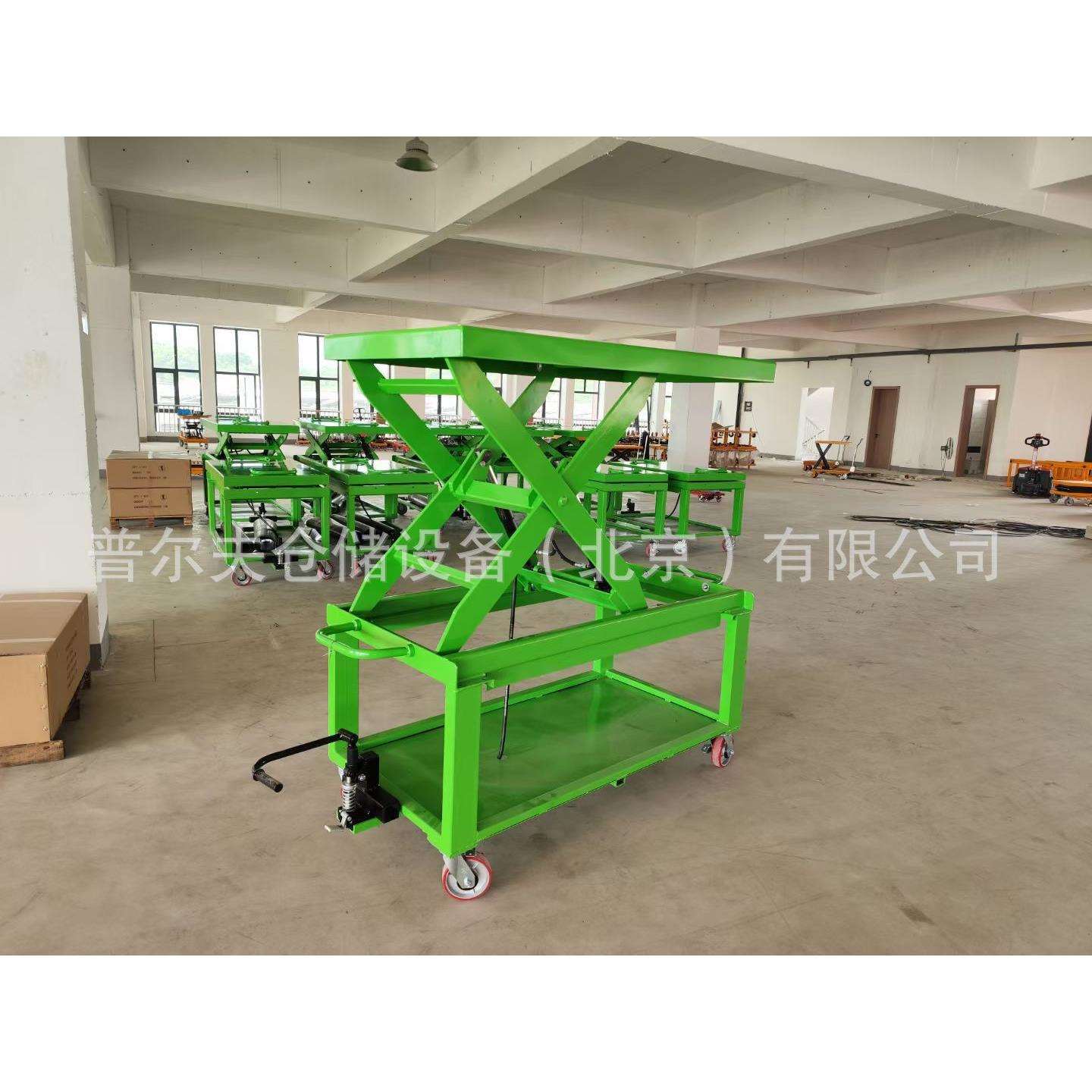 非标手动平台车移动液压升降车脚踩式工作车电动液压模具北京工厂