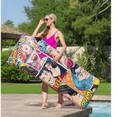 Bestway44059成人漫画浮排泳池彩绘浮板冲浪板水上充气水床