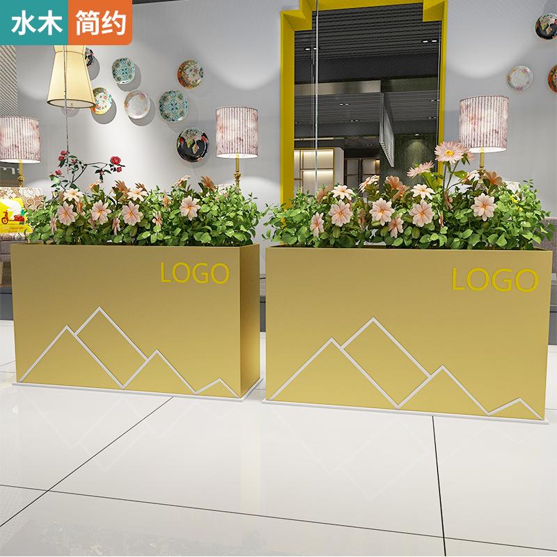 创意户外铁艺种植花箱售楼部商业街隔断花槽庭院花坛山型盆景水木