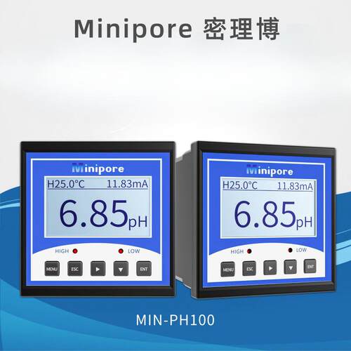 密理博Minipore酸碱度PH在线仪表纯水PH100仪4-20mA信号