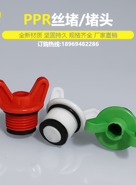 水管堵塞头塑料试压闷头管塞4分外丝堵头外牙螺纹丝堵ppr水管配件