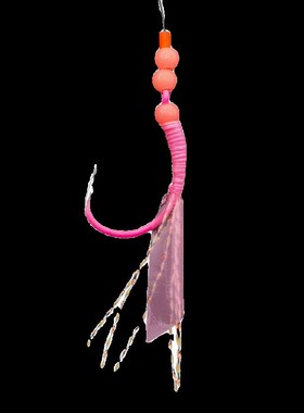 CXZHI海钓大黄鱼2米长子线钩西格5号碳线倒钓钩船钓夜Z光钩粉红色