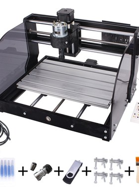 CNC3018Pro/M/MAX小型DIY微型桌面雕N刻机激光数控图片木工雕刻