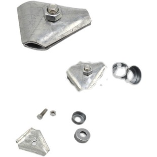 三角避雷卡防雷卡带支架铁镀锌脊C瓦卡三角立体带孔可调节避雷卡