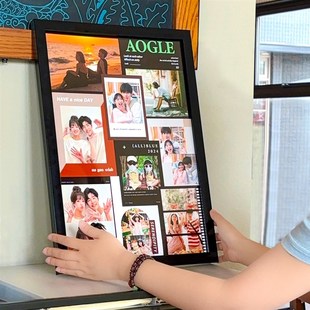 DIY定制照片打印手账复古胶片情侣闺蜜礼物创意挂墙黑色海报相框