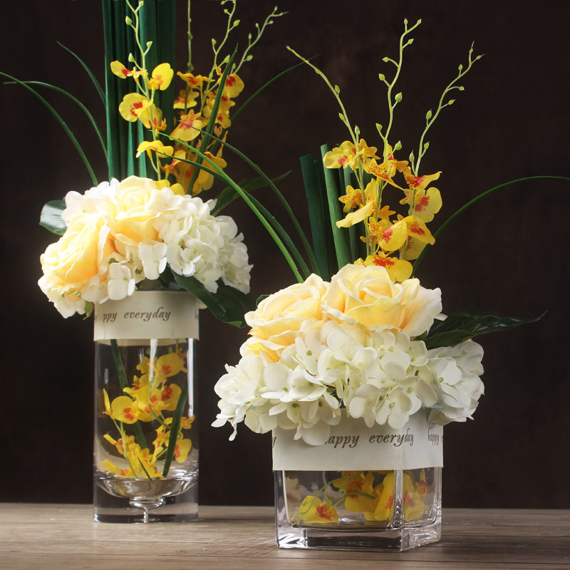 室内装饰花卉餐桌花瓶仿真花套装假花摆件客厅混合式插花摆设花艺,家居饰品,仿真花/假花,淘宝优惠券,粉丝福利购,淘宝优惠卷