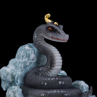 生肖蛇灵蛇摆件东北蛇家真身柳家蟒蛇青蛇白蛇汉白玉家用摆件