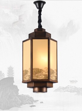 哈美新古典吊灯中国风餐饮火锅店灯笼宫灯宋代美学吊灯定做LOGO