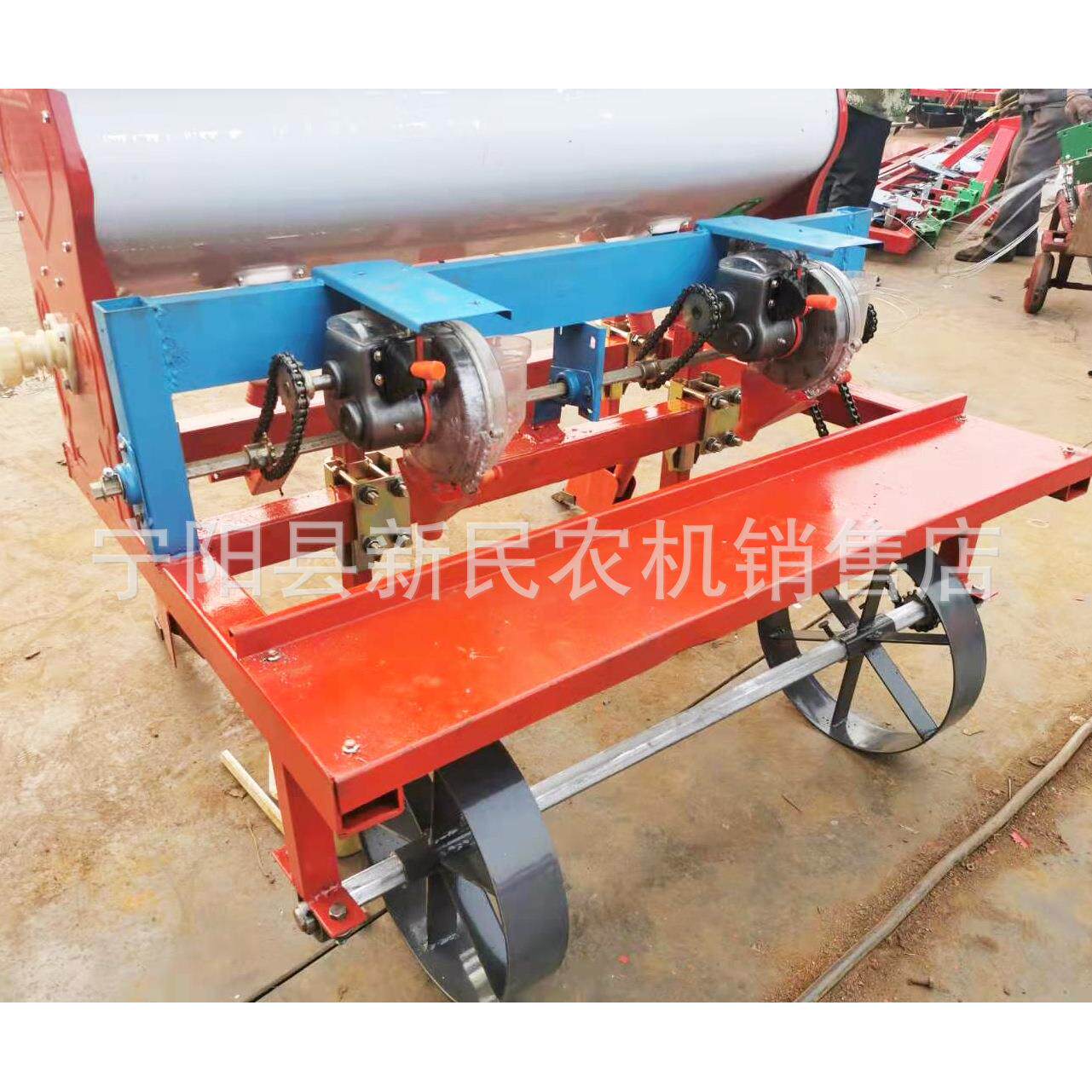 两行大豆播种机黄豆玉米点播机高播种栽苗器/地膜机