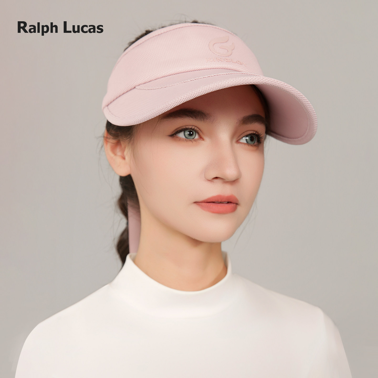 RalphLucas高尔夫球帽女款无顶帽大帽檐飘带运动空顶帽防晒遮阳帽