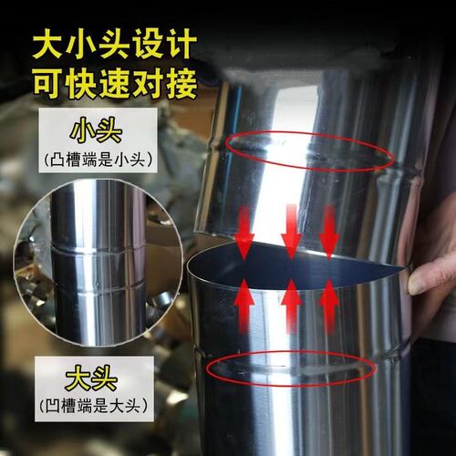 不锈钢烟筒排烟管150/160/17/180/200mm11/12/13/14/19公分烟囱管