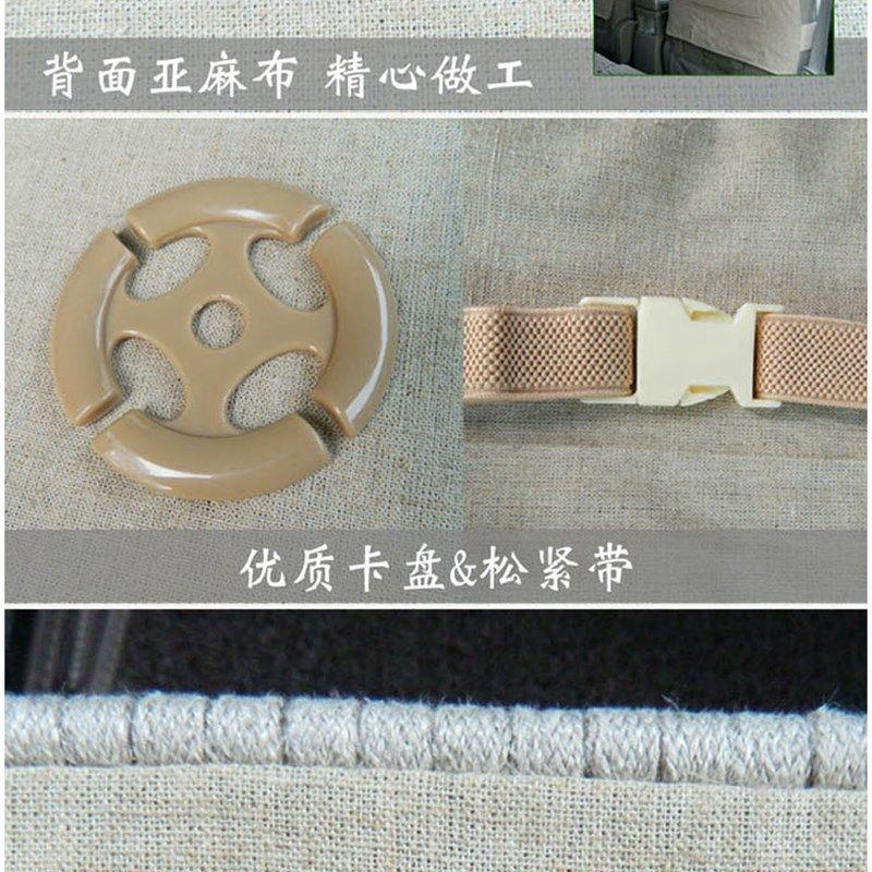 天然纯亚麻汽车坐垫单片座四季通用单个前排驾驶座垫夏季凉垫简约