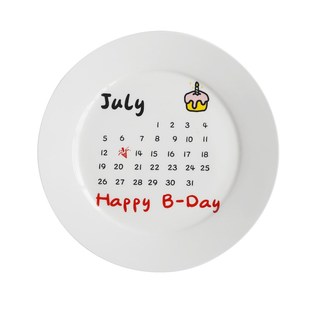 专属创意生日毕业餐盘礼物盘子纪念日日历日期陶瓷盘子礼物定制