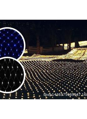 4*6米672LED暖白色网灯户外防水圣诞装饰灯渔网灯LED彩灯工程