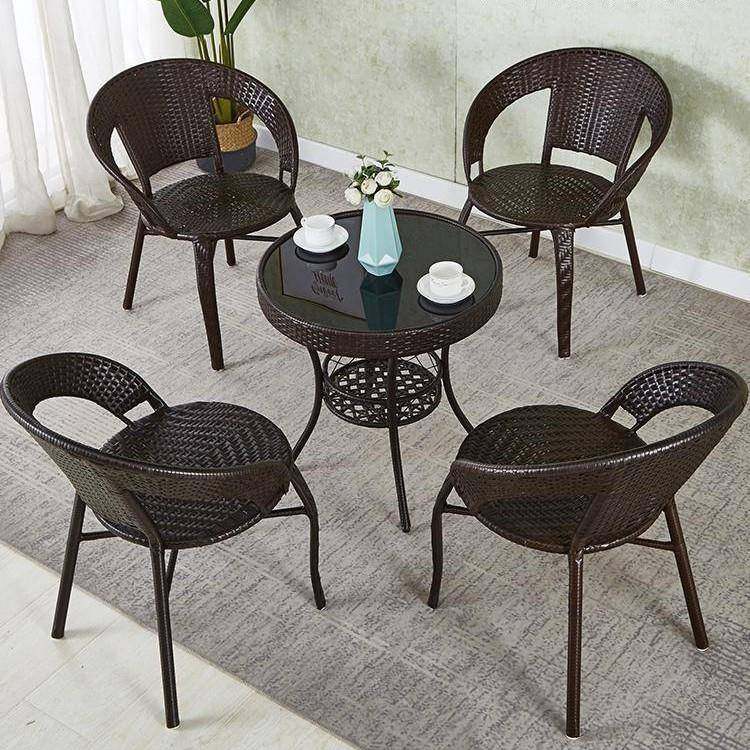 简易阳台小茶桌家用小户型喝茶桌客厅藤编小茶几桌椅组合玻璃圆形,自行车/骑行装备/零配件,更多零件/配件,淘宝优惠券,粉丝福利购,淘宝优惠卷