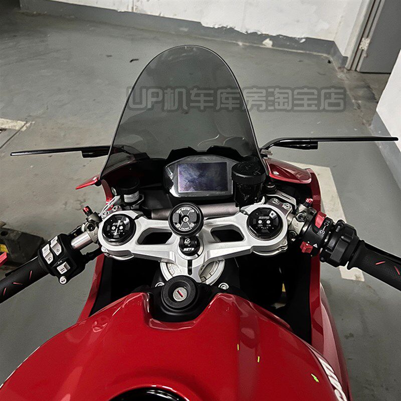 适用杜卡迪V2/V4/V4S 定风翼后B视镜带流水转向灯 V4后视镜 转向